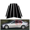6Pcs Glossy Black Pillar Posts Fit For Mercedes-Benz C-Class (W203) 2001-2007 Door Window Trim Decoartiver Sticker Cover