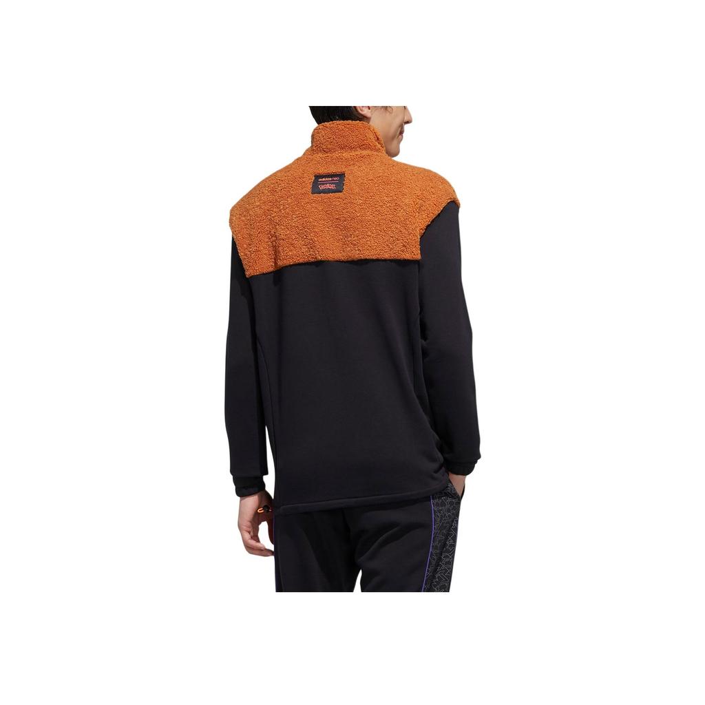 Adidas Neo Pokemon Half-Zip High Collar Spliced Pullover Sweatshirt Men Sweatshirt Black FU3916