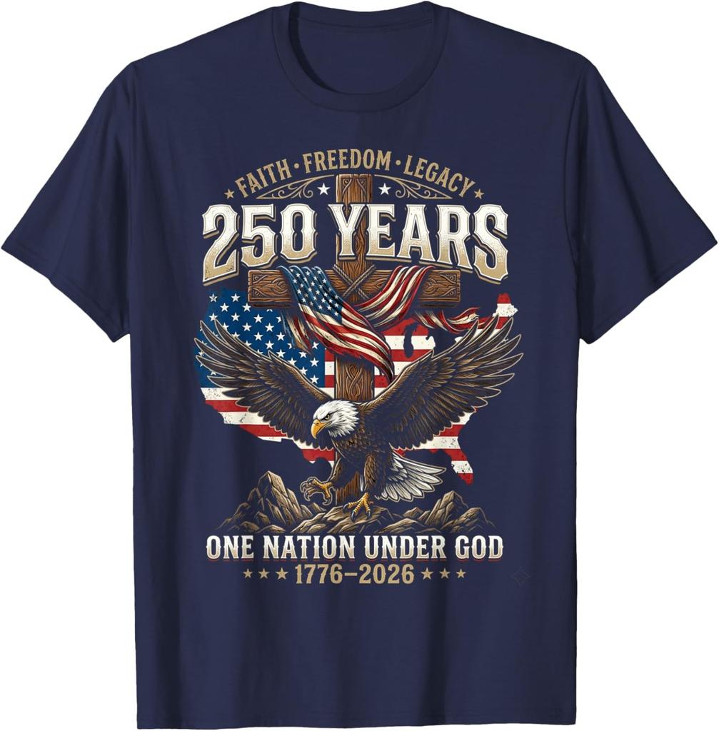250 Years Faith Freedom Legacy Eagle 250th Anniversary USA Unisex T-Shirt