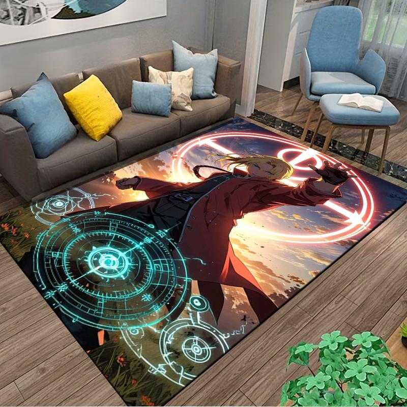 Anime Alchemist Designed floor mat, suitable as a non-slip mat for the living room or bedroom sofa