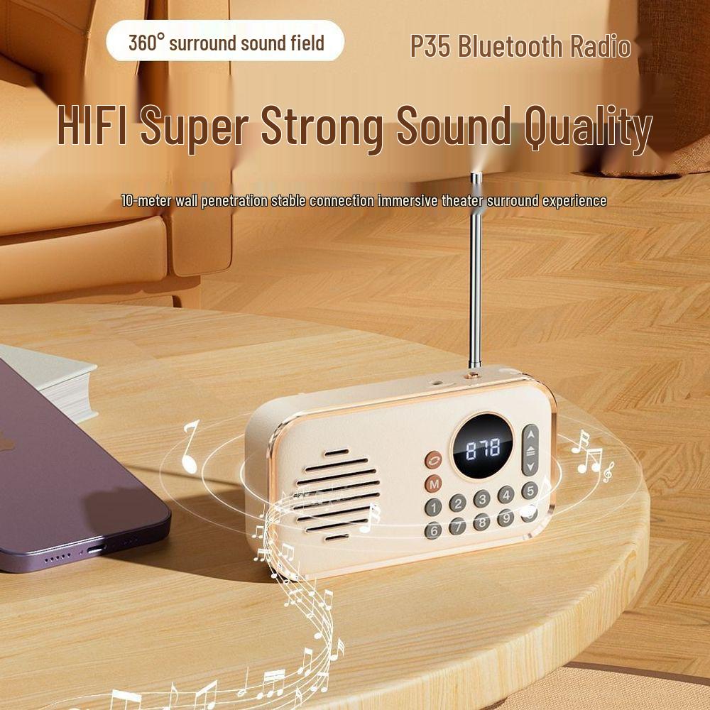 Rechargeable Outdoor Multi-Portable Speaker Radio with Digital Song Selection for Young Listeners