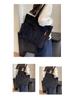Women's Large Corduroy Tote Bag - Versatile Solid Color Shoulder Handbag