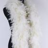 DIY 120 Gram White Turkey Feathers Boa With Gold Silk Shawl Accessory Fluffy Plumes Decoration Carnival Wedding Feather For Crafts