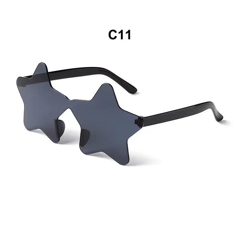 New Borderless Five-Pointed Star Sunglasses Women'S Brand Designer Candy Color Sun Glasses Men'S Outdoor Hip-Hop Eyewear Uv400