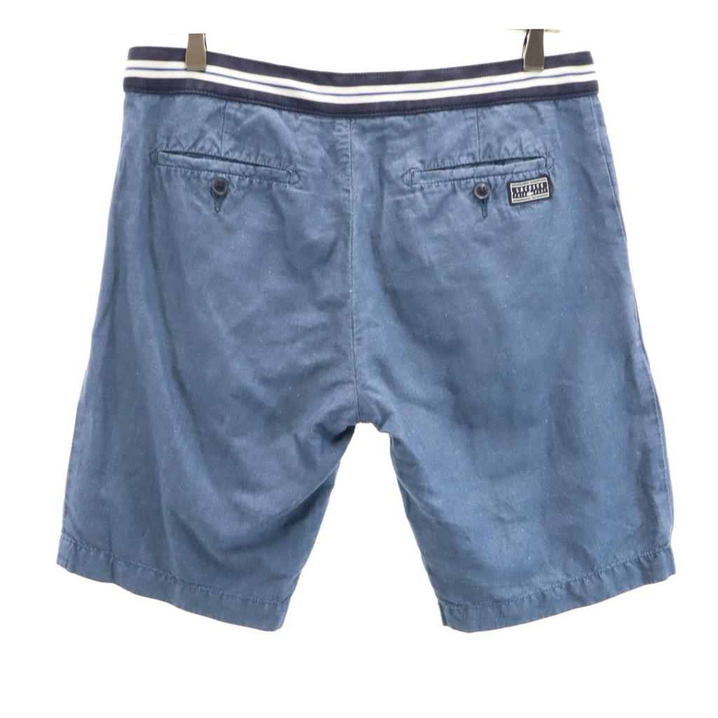 Lacoste Linen Blend Shorts 40 Blue Navy Blue Men's Used