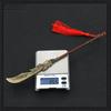 22cm Dragon Crescent Inspired Decorative Metal Art Figurine Chinese Legend Guan Yu Cultural Collectible Display Gift for Home