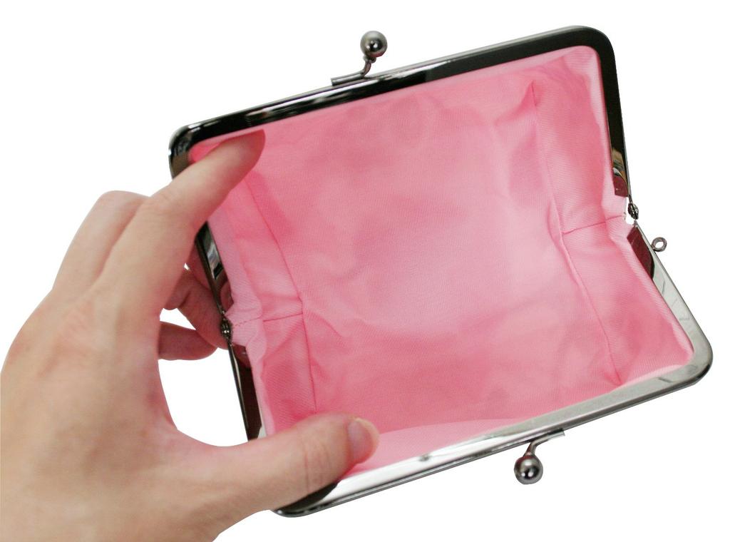 Kyosuke Made in Japan Cosmetic Clasp Arabesque Dot Orange Pouch, Pattern, Canvas, 8x15.5x12cm, Dianthus, Purple,