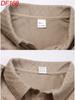 European Style Textured Jacquard Long Sleeve Polo Shirt for Men