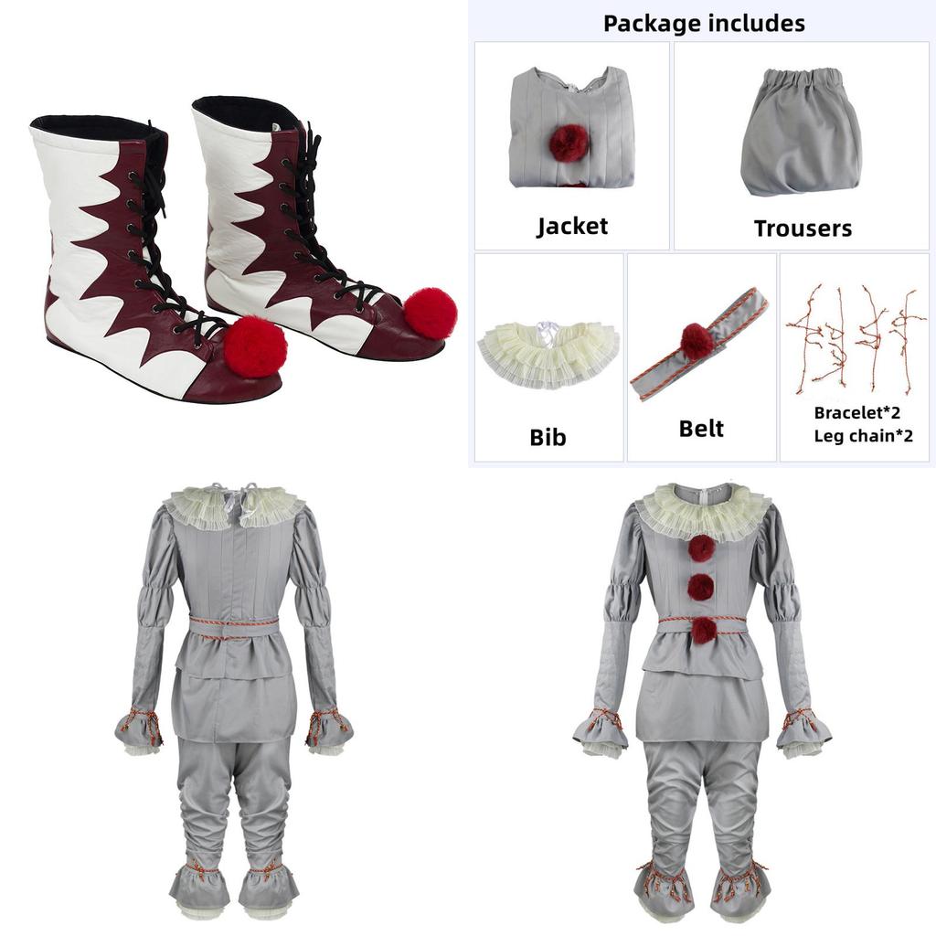 Stephen King's It Scary Clown Joker Pennywise Cosplay Kostuum Halloween Outfit Perfecte Stiksels En Uitstekende Afwerking