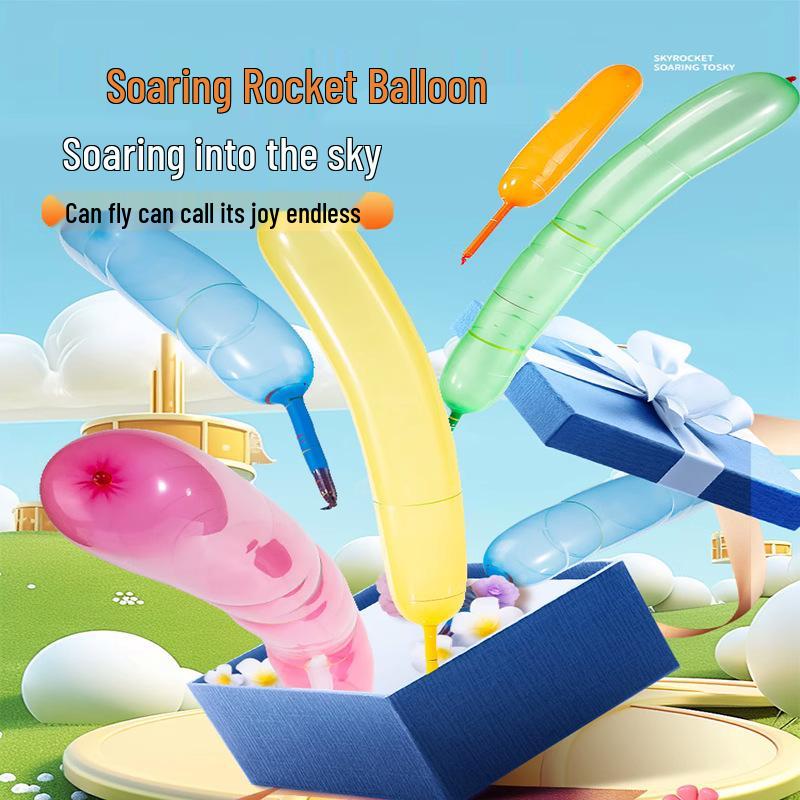 Raketový balónek: Hlučná létající hračka pro děti - Venkovní nafukovací balón