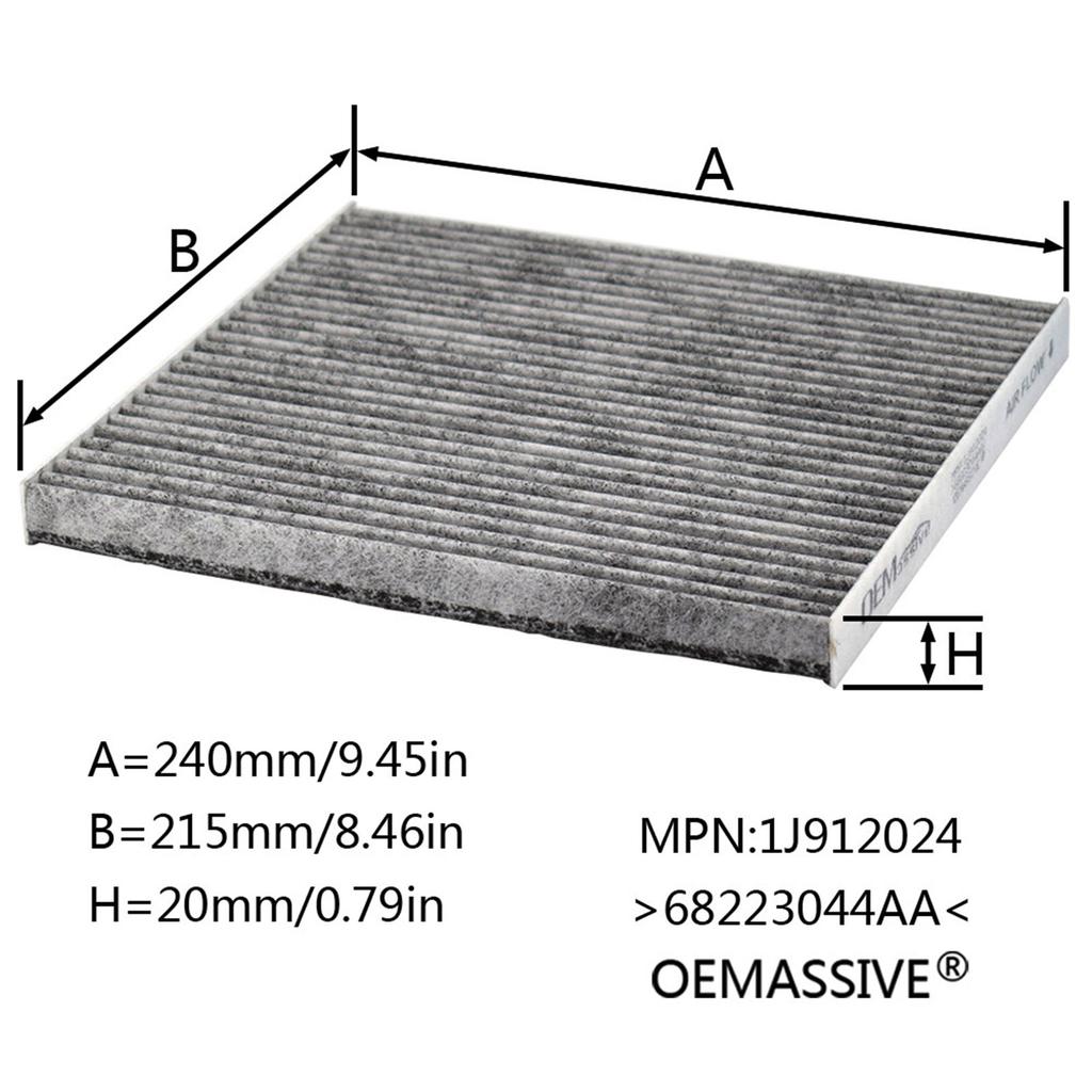 Combo Set Engine Cabin Pollen Air Filter 52022378AA 68223044AA For Jeep Cherokee L4 V6 2.4L 3.2L 2014 2015 2016 2017 2018