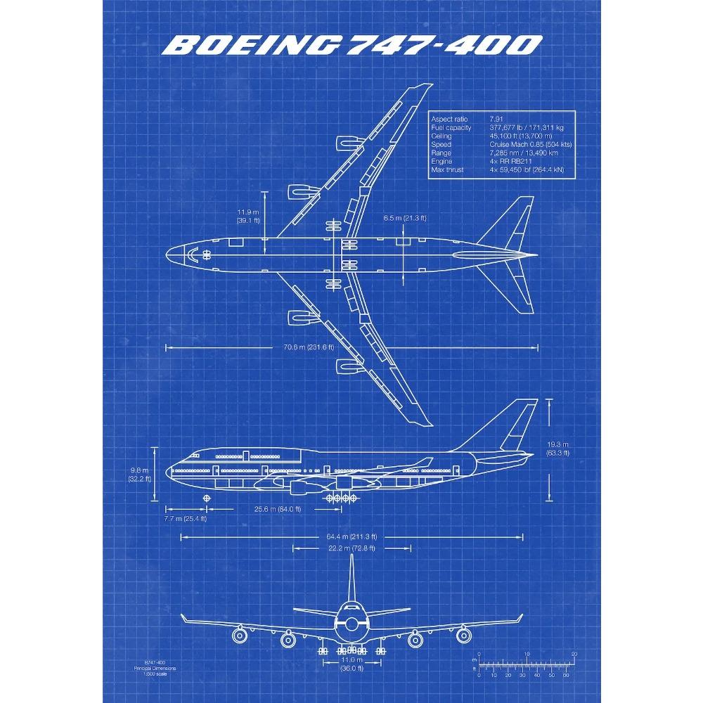 Air Force Flugzeug Airbus A-340 B-747 Patentdrucke Flugzeugposter Kampfflugzeug Blaupause Leinwandgemälde Wandkunst Bilder Heimdekor