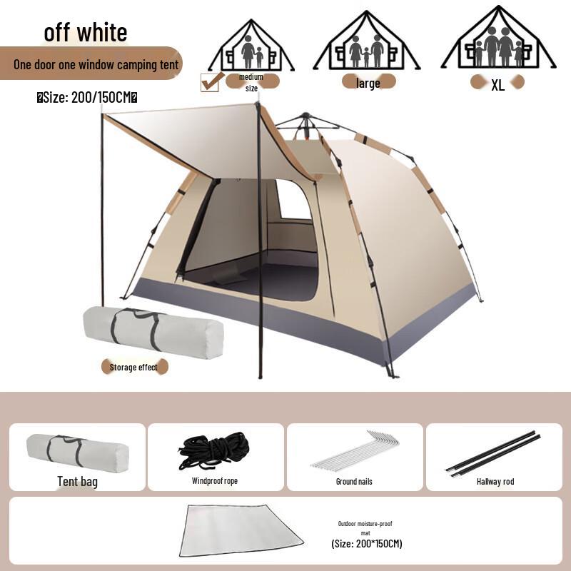 ZISIZ Large Outdoor Camping Tent Set