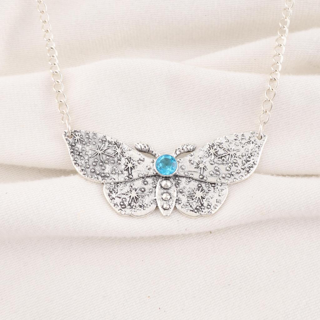 Swiss blue Topaz Pendant Gemstone Jewelry, 925 Solid Sterling Silver Pendant, Gift For Women Handmade Pendant
