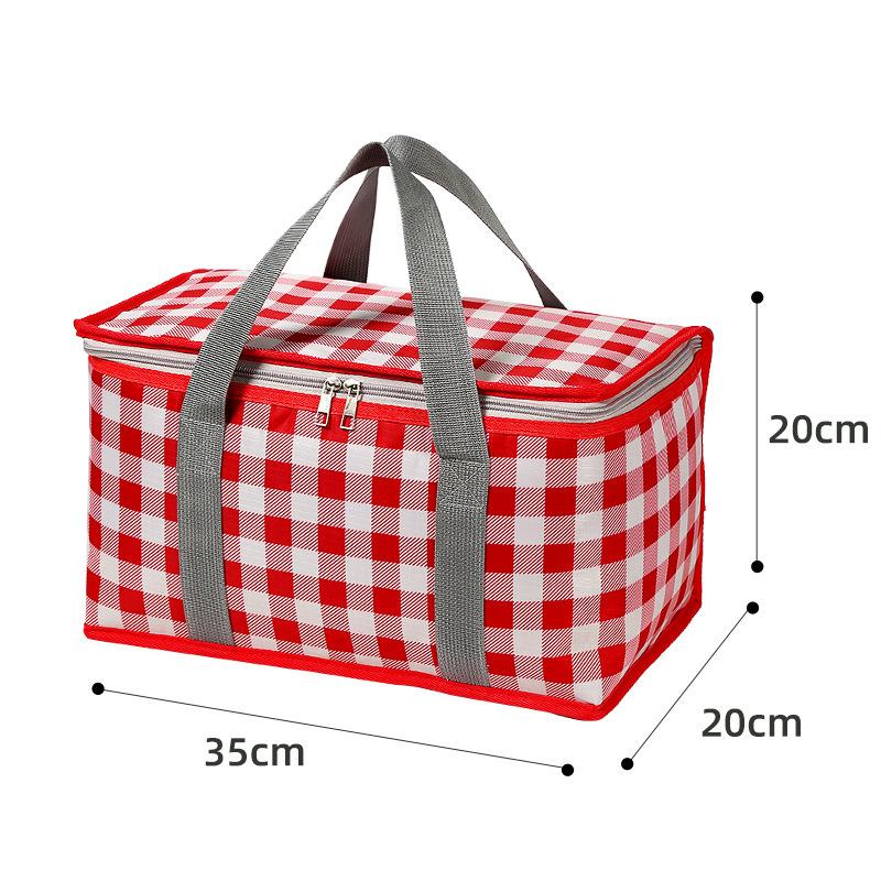 Tragbare Thermoisolations-Tasche mit großer Kapazität Picknickkorb Verdicktes Oxford-Gewebe Outdoor-Handtaschen Reise-Campingausrüstung
