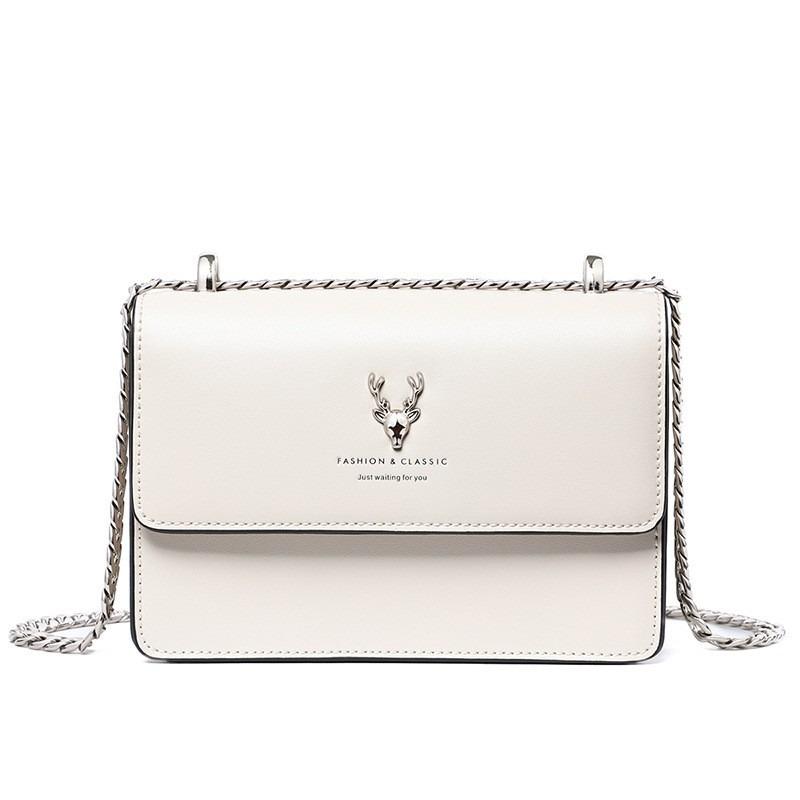 New Fashion Trendy Leather Women's Bag Chain Bag Messenger Bag Versatile Shoulder Bag Niche Design Square Bag