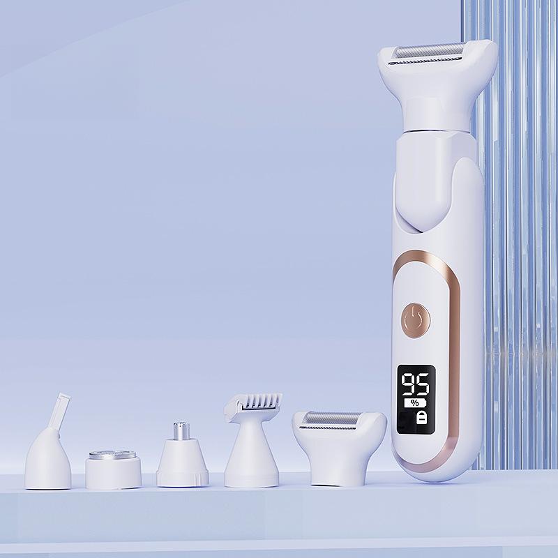 New Hair Remover, Women's Five-head Shaver, Private Parts Pubic Hair Trimmer, Electric Shaving Knife, Women's Hair Removal.