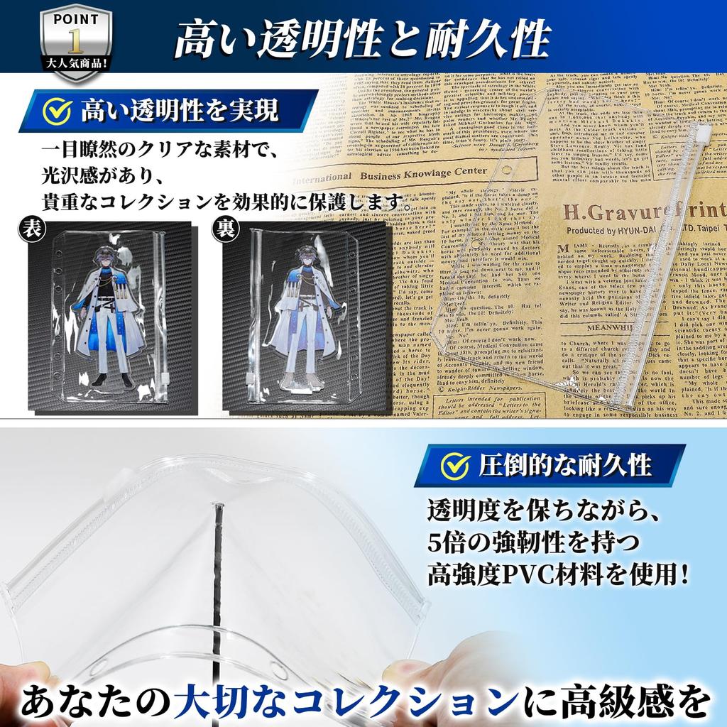 COZENRE Acrylic Stand Storage Holder for Axta Exclusive 2 Files Holds Up To 20 Files Fall Prevention Hobby Storage Case Portable Storage Sticky Notes