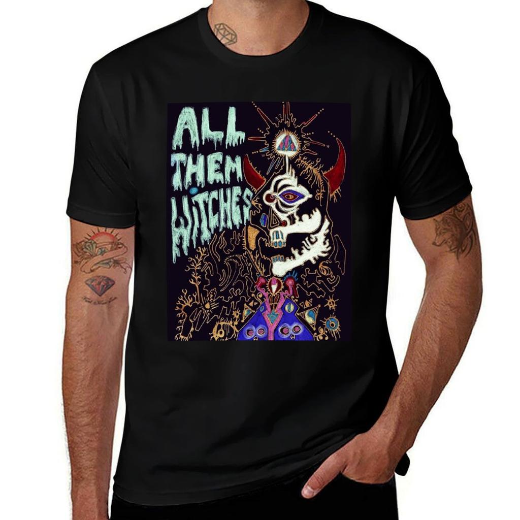 All Them Witches 9 T-Shirt Cotton T Shirt Pack Funny T Shirts Man Man T Shirt Designer T-Shirt