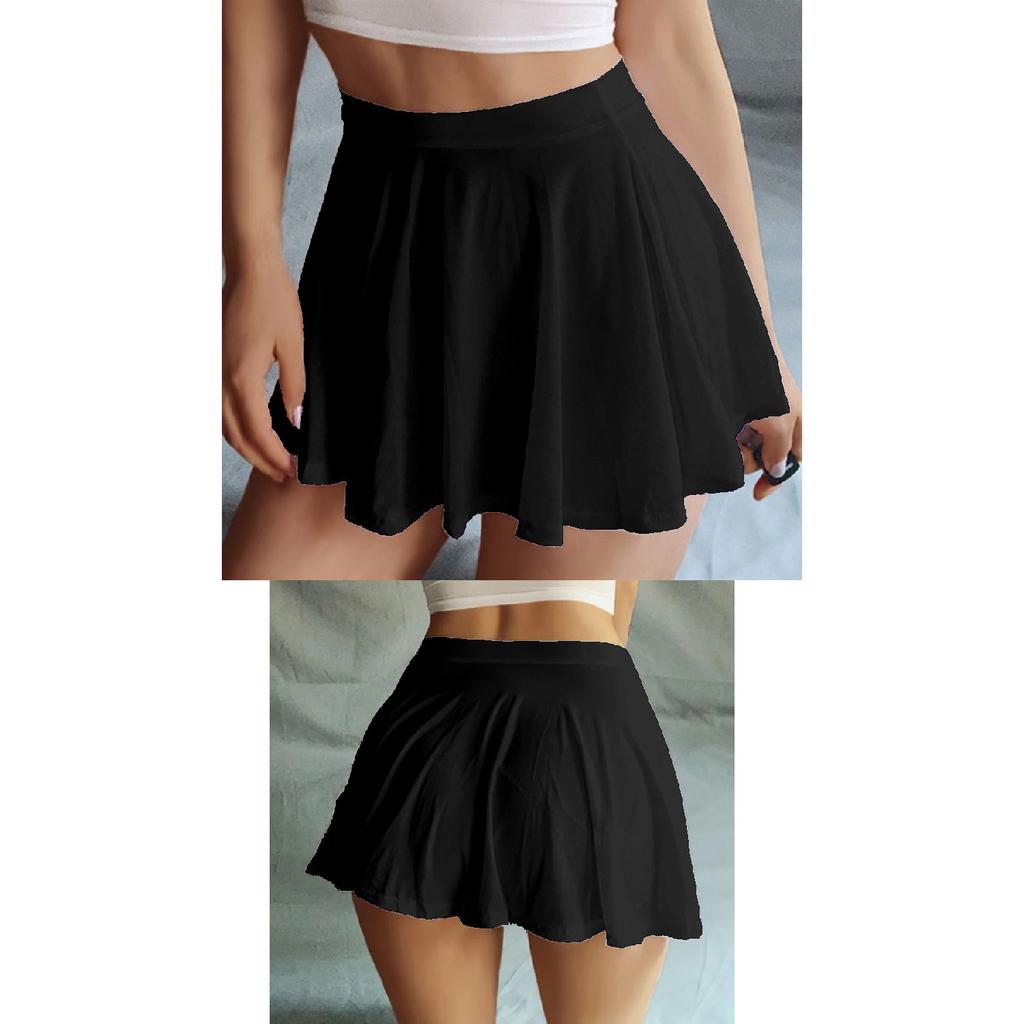 Rock mit elastischer Taille, Minirock, Lycra-Rock in A-Linie, Rock mit elastischer Taille, Flugrock