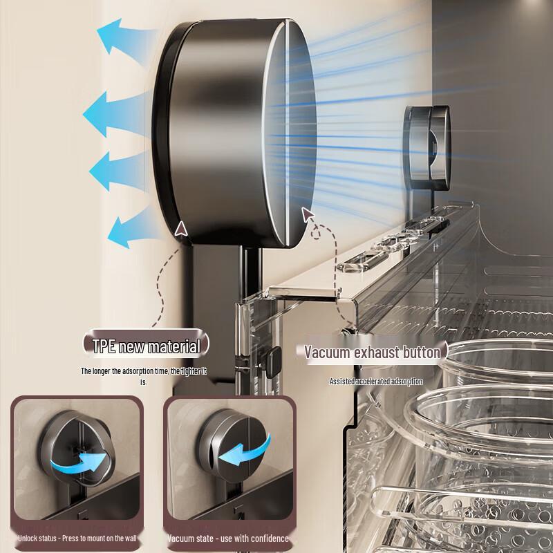 Danle Punch-Free Wall-Mounted Kitchen Organizer Rack