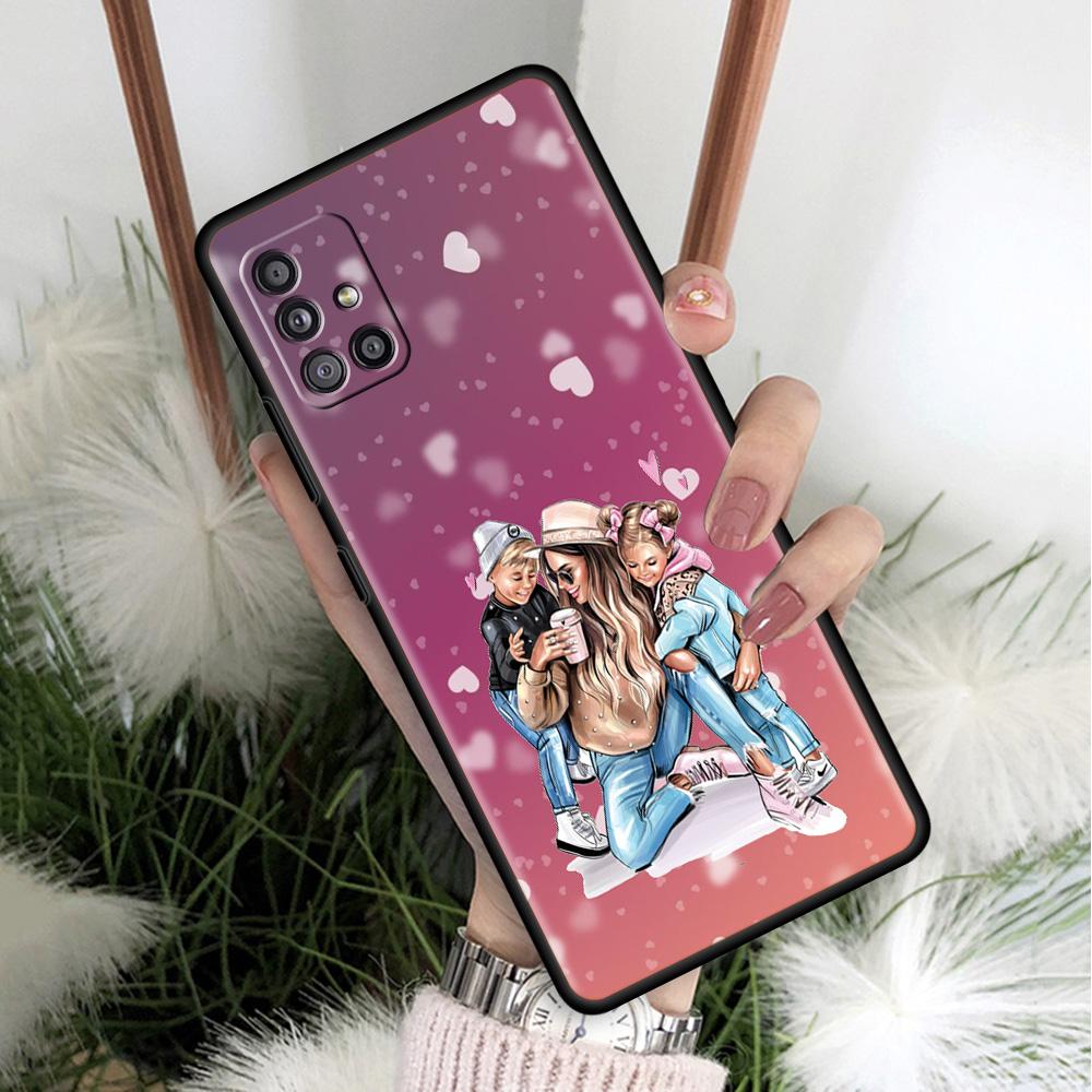 Family Children Boys And Girls Coque For Samsung Galaxy A51 A71 A12 A21s A72 A52 A42 A32 A22 A41 A31 A02s A03s Soft Phone Cases