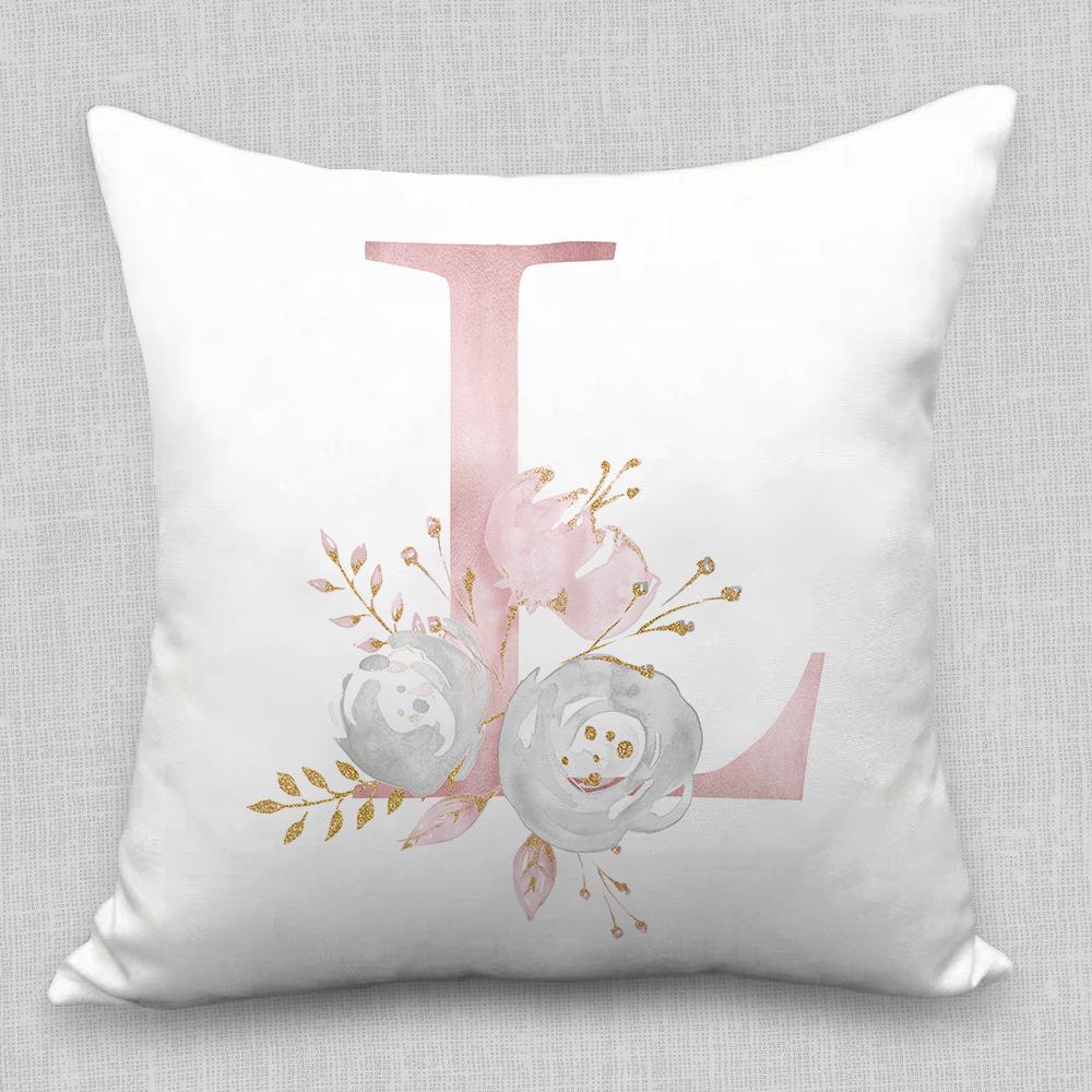 Nordische Kissenhülle Rosa Buchstaben Kissenhülle Auto Sofa Lendenkissen Sitzkissen