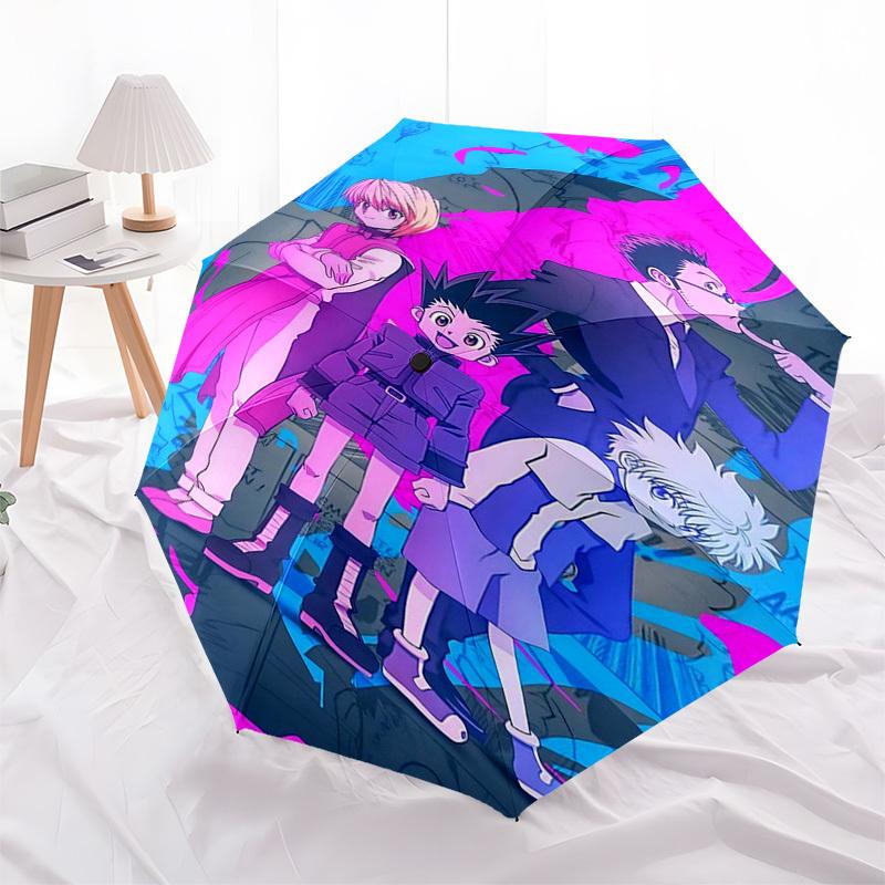 

1pc Christmas Santa Claus Design Automatic Opening Closing Umbrella with Foldable Design, 8-Rib Iron Frame, Outdoor Umbrella, Festive Gift for Fans, T