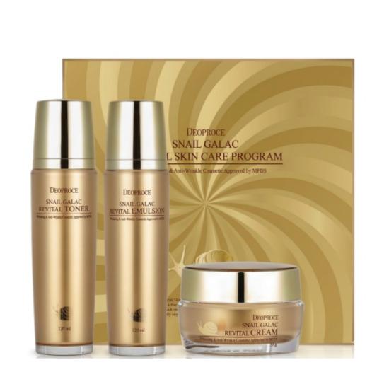 DEOPROCE Snail Galac Revital Skin Care 3-Piece Set (Toner + Emulsion + Cream) Skin Care 3-Piece Set