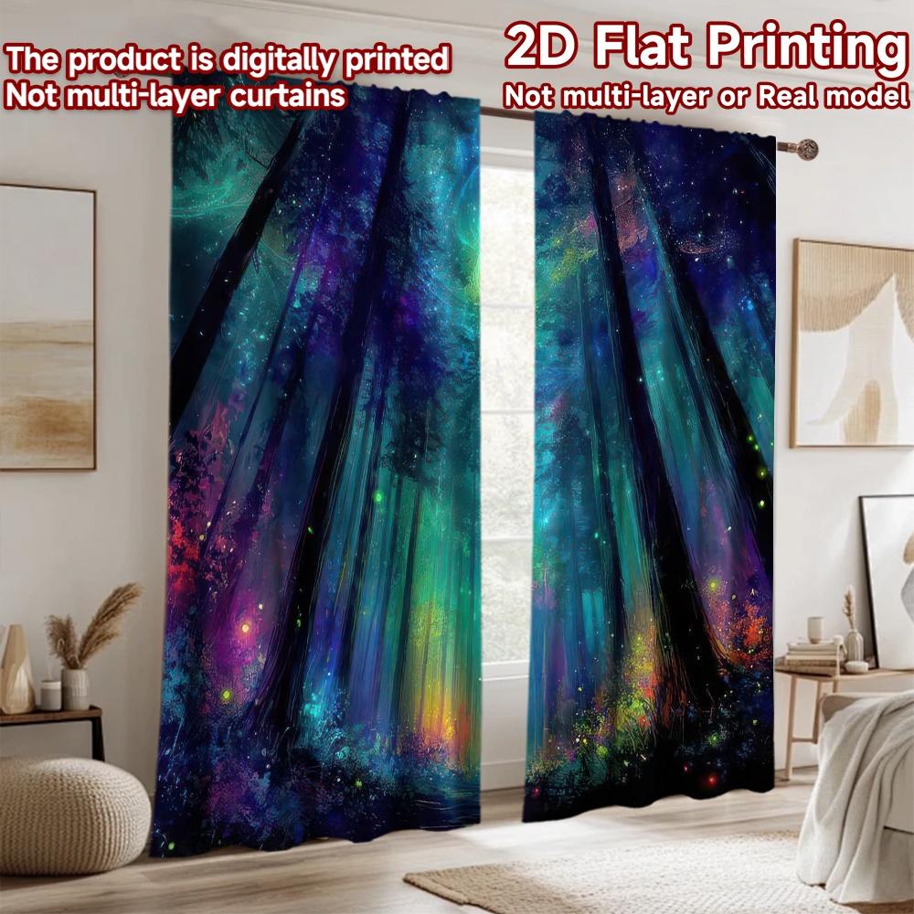 2D flat Photography Backdrop Photography Backdrop Colorful Enchanted Forest 100% Polyester Anniversary Perfect for Suitable