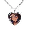Solivan Brugmansia Sol 'The Kid At the Back' Anime Glass Cabochon Heart Shaped Pendant Necklace Charm Jewelry Gift