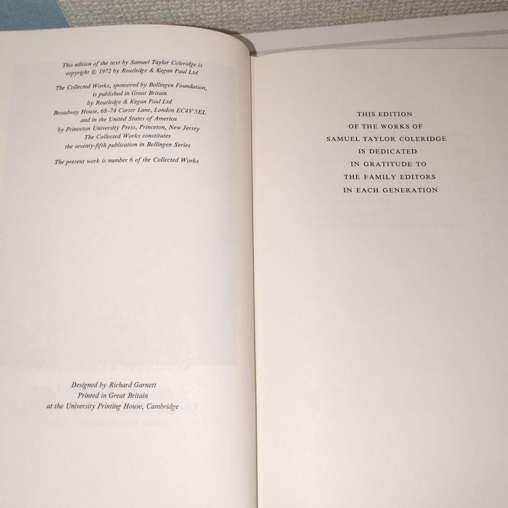 [USED] Coleridge Collected Works 6