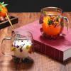 Double Walled Glass Mugs Double Wall Dried Flower Cup for Coffee Heat Resistant Dried Flower Double Wall Glass Mug for Cold