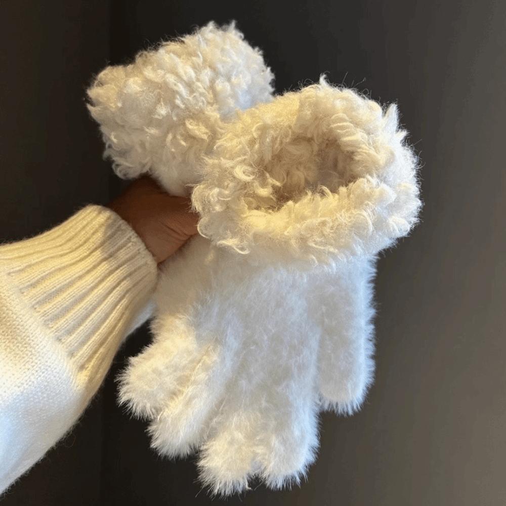 Touch Screen Cold-proof Gloves Thickened Warm Leisure Gloves Fashion Knitted Gloves  Women