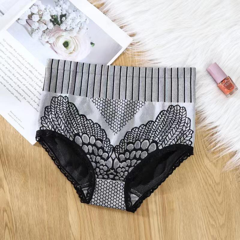Women's High-Waist Lace Briefs: Tummy & Hip-Lifting, Second-Generation Design.
