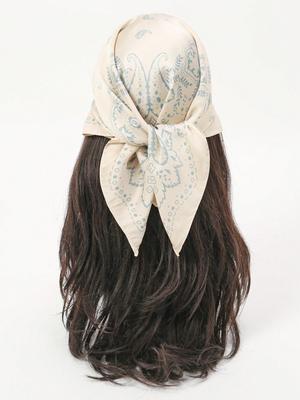 20250Luxury Fashion Paisley Scarf for Women Lightweight 70x70cm Square Silk Scarves Elegant Shawl Bandana