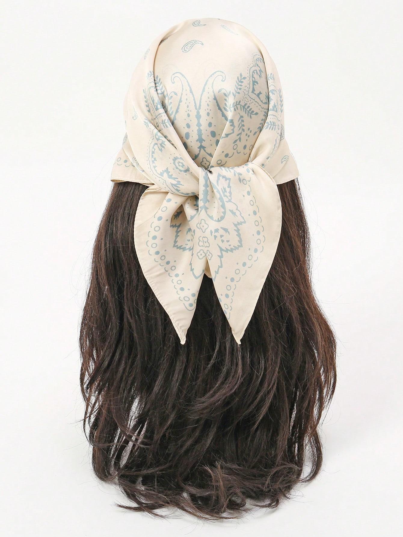 

20250Роскошный модный платок пейсли для женщин Легкий 70x70см Квадратные шелковые платки Элегантная шаль Бандана 70x70cm