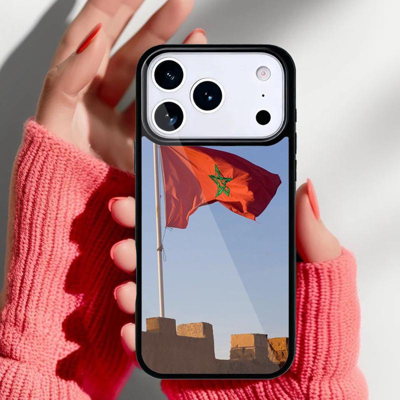 Maroc Morocco Flag Coat Of Arms Phone Case for iPhone 17 16 15 14 13 Pro Max Back Cover for 12 11 Pro Coque