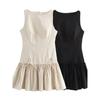 Women's Solid Color Sleepy Pleated Dress Solid Pleat Dress Women
