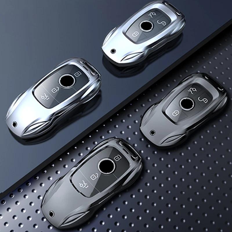 New Fashion Ziny Alloy Car Key Case Cover for Mercedes Benz A B C E S Class W204 W205 W210 W212 W213 W176 W463 GLC GLB GLE AMG