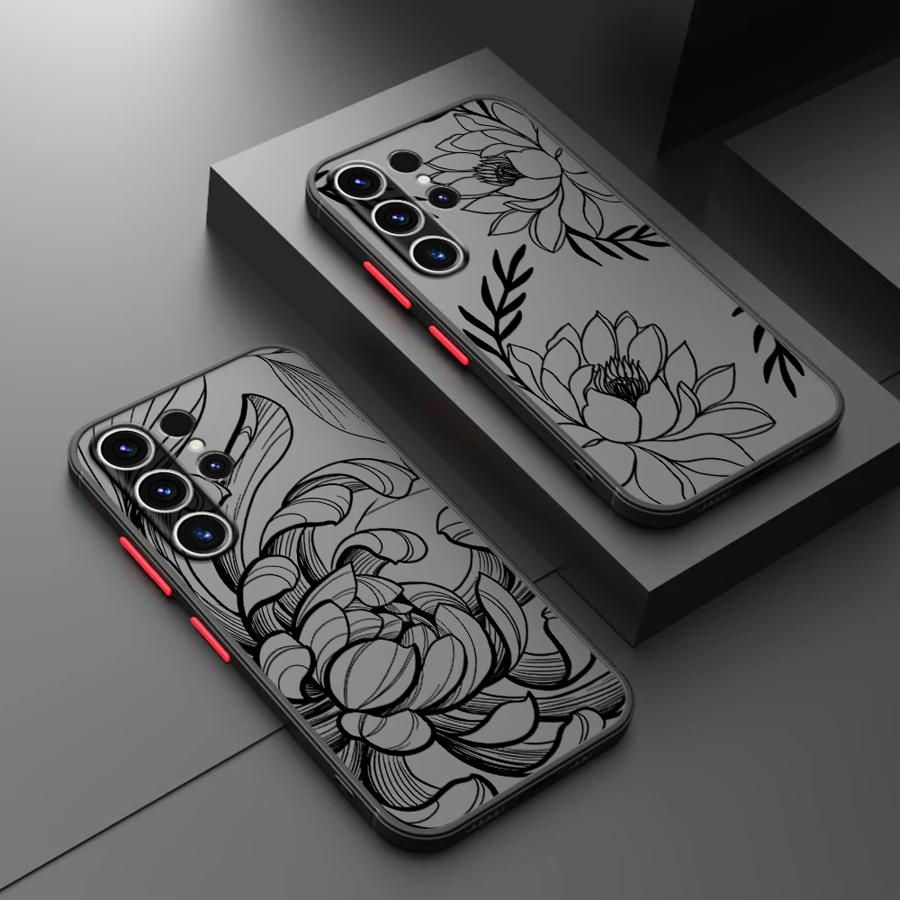 Creative Art Flower Case for Samsung Galaxy S26 S25 Ultra Note 20 Ultra 10+ S22 S21 S23 FE S20 FE S24 Plus Funda Back Phone