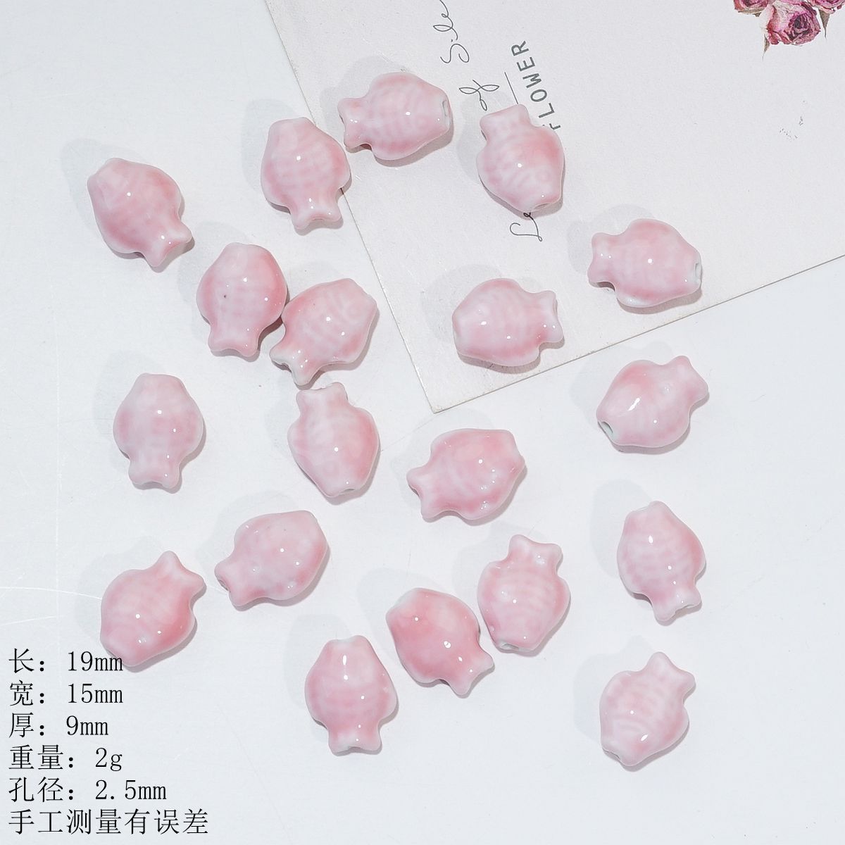 Новые цветные керамические бусины-рыбки милые DIY аксессуары россыпные бусины ручной работы материалы браслет из бусин