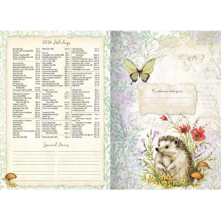 Lang, Field Guide 2026 Planner, 8.5'' X 12'', 12-Month Calendar with Case Binding