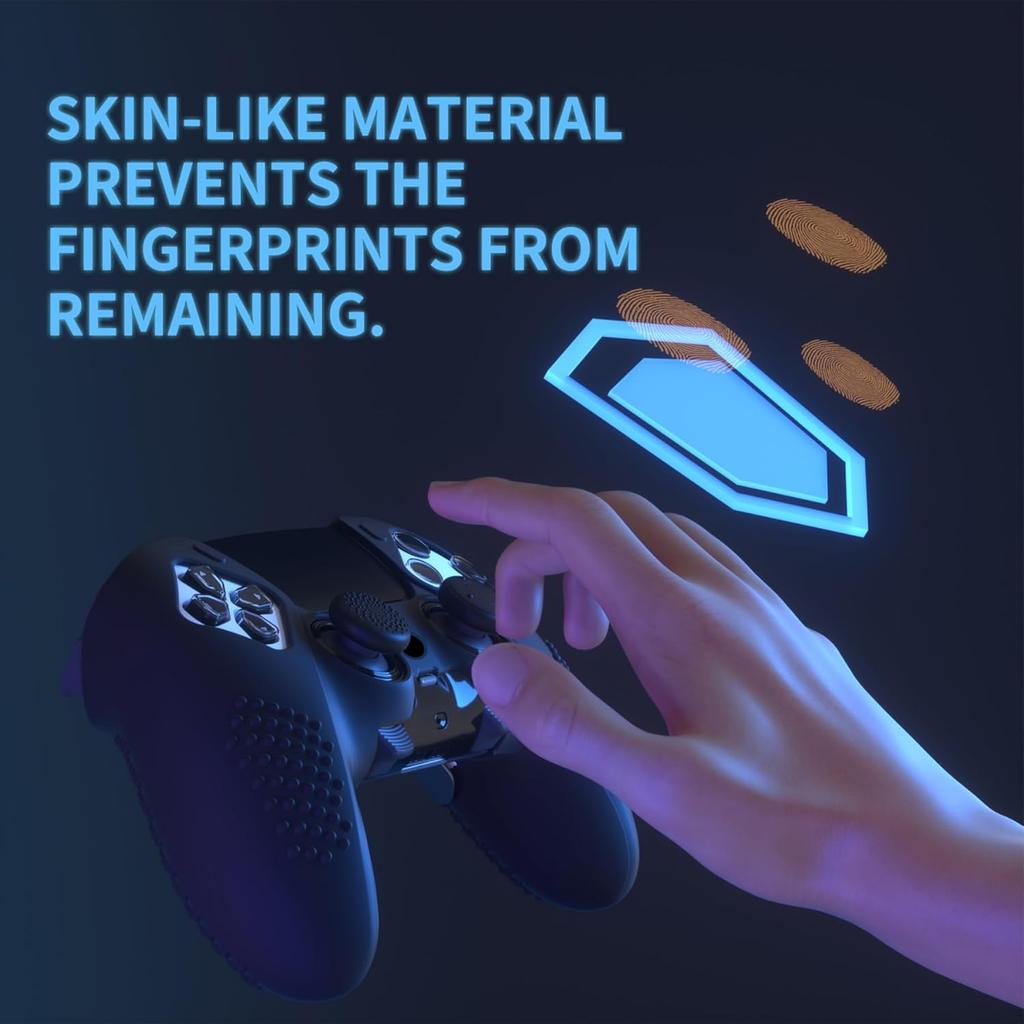 PlayVital 3D Studded Edition Anti-Slip Silicone Cover Case for ps5 Edge Controller, Soft Rubber Protector Skin for ps5 Edge Wireless Controller with