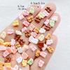 100Pcs New Cute Resin Cartoon Colorful Chocolate Series Flat Back Manicure Nail Parts Embellishments For Hair Bows Accessories