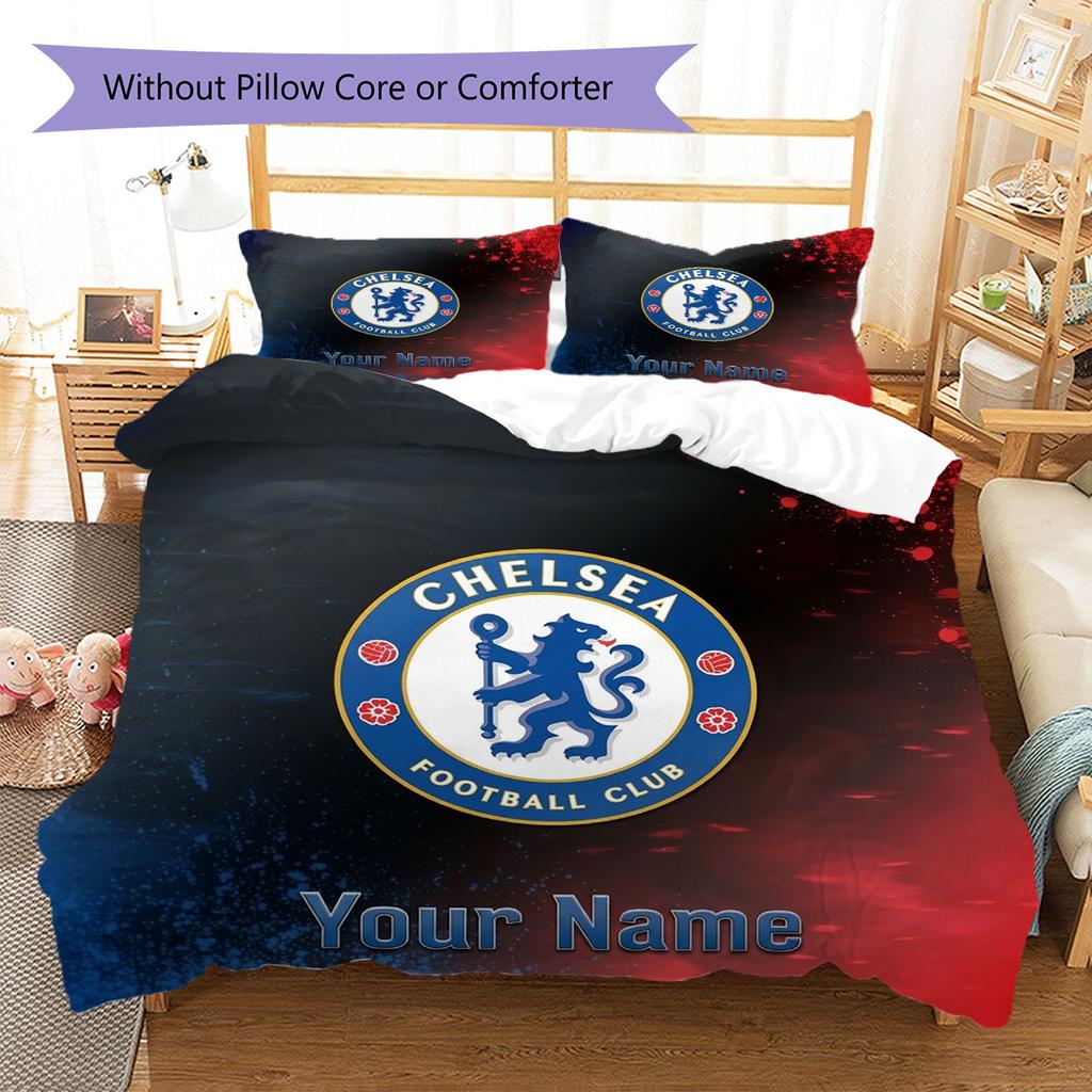 Chelsea F Custom Name Pattern Bedding,Quilt Set Quilt Cover Pillowcase Home Birthday Gift(1 * duvet cover + 2 * pillowcase, without core)