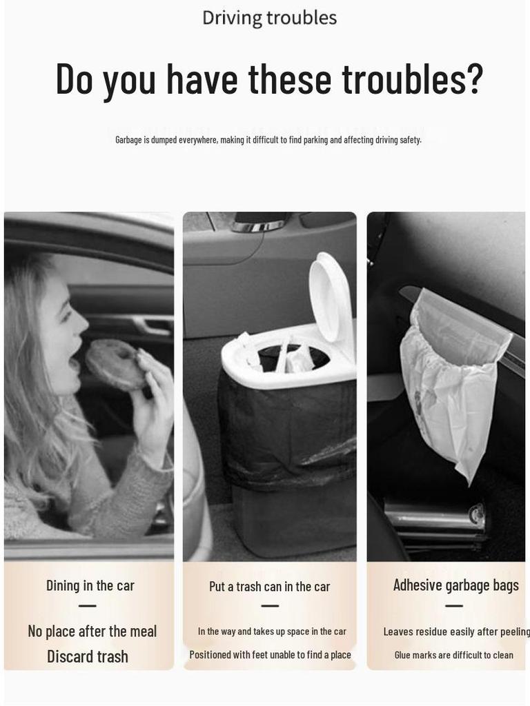 Ideal L6/L7/L8/L9 Car Trash Bags - Foldable Rear Seat Car Interior Accessory