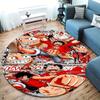 One Piece Monkey D Luffy Round Area Rug Carpet Rug For Living Room Bedroom Sofa Playroom Decor Nonslip Floor Mat