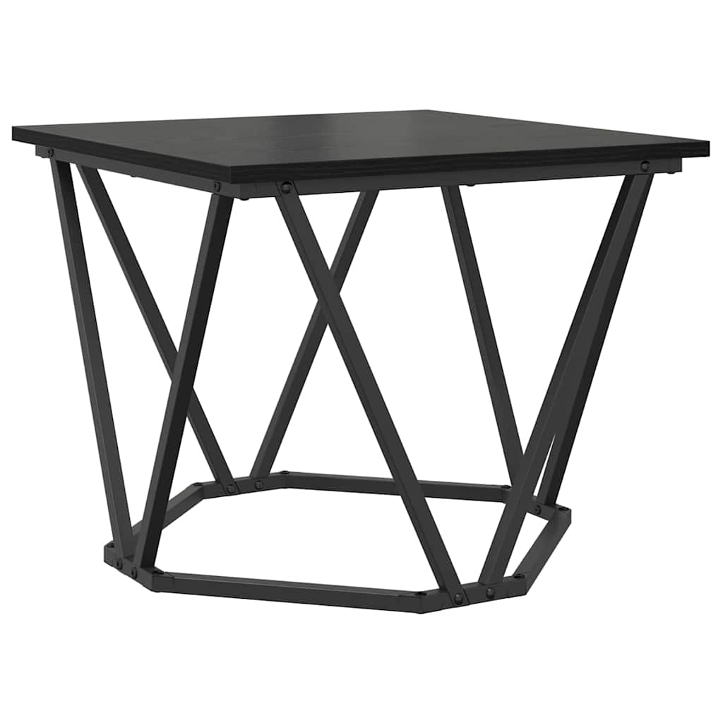 Side Table Set 2 Pcs Black Oak 50 X 50 X 40 Cm