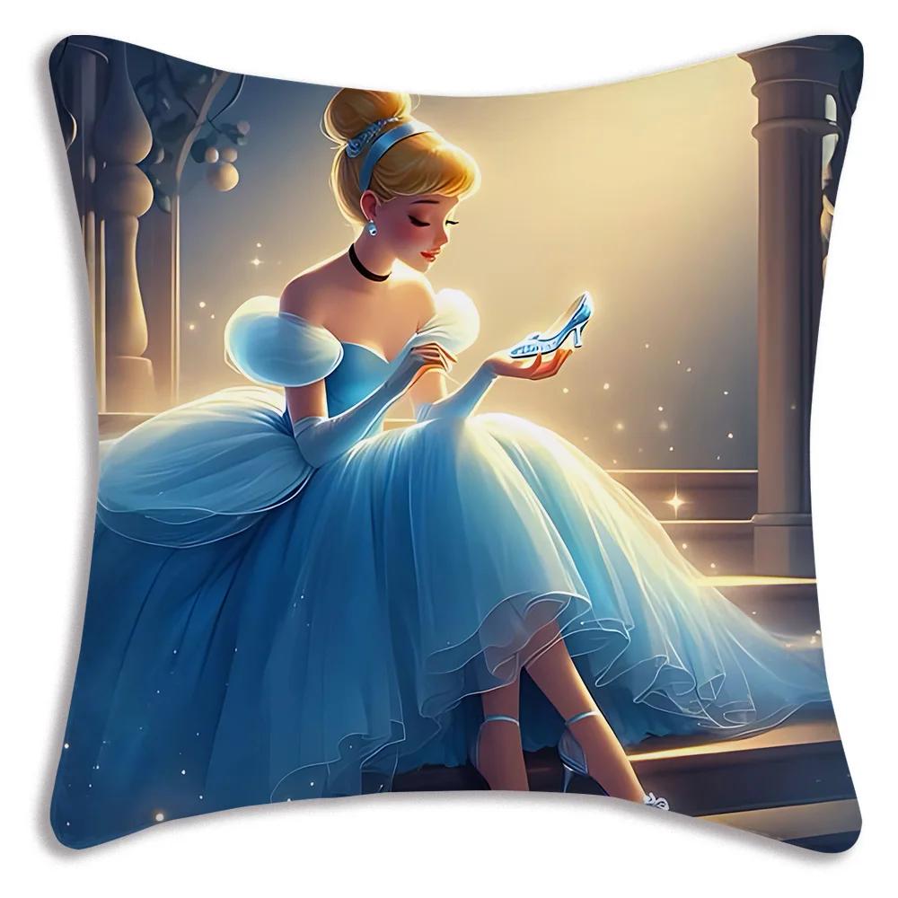 Cartoon Kawaii Cinderella Pillow Covers Cartoon Sofa Decorative Home  Printing  Cute Cushion Cover